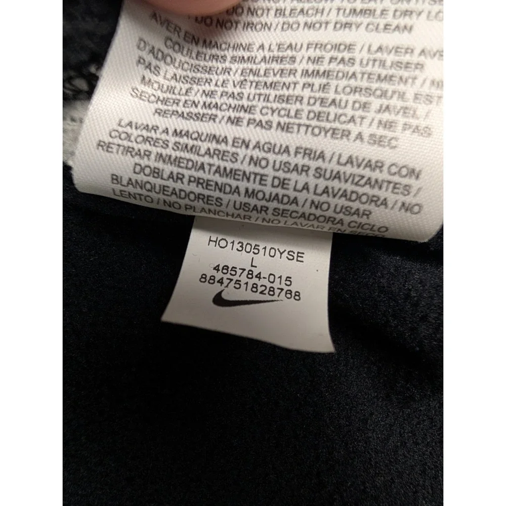 Nike Therma-Fit Hoodie Men's L Black Gray Pullover Training Sweatshirt‎